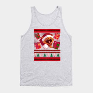 Happy Ginger Christmas Cat Tank Top